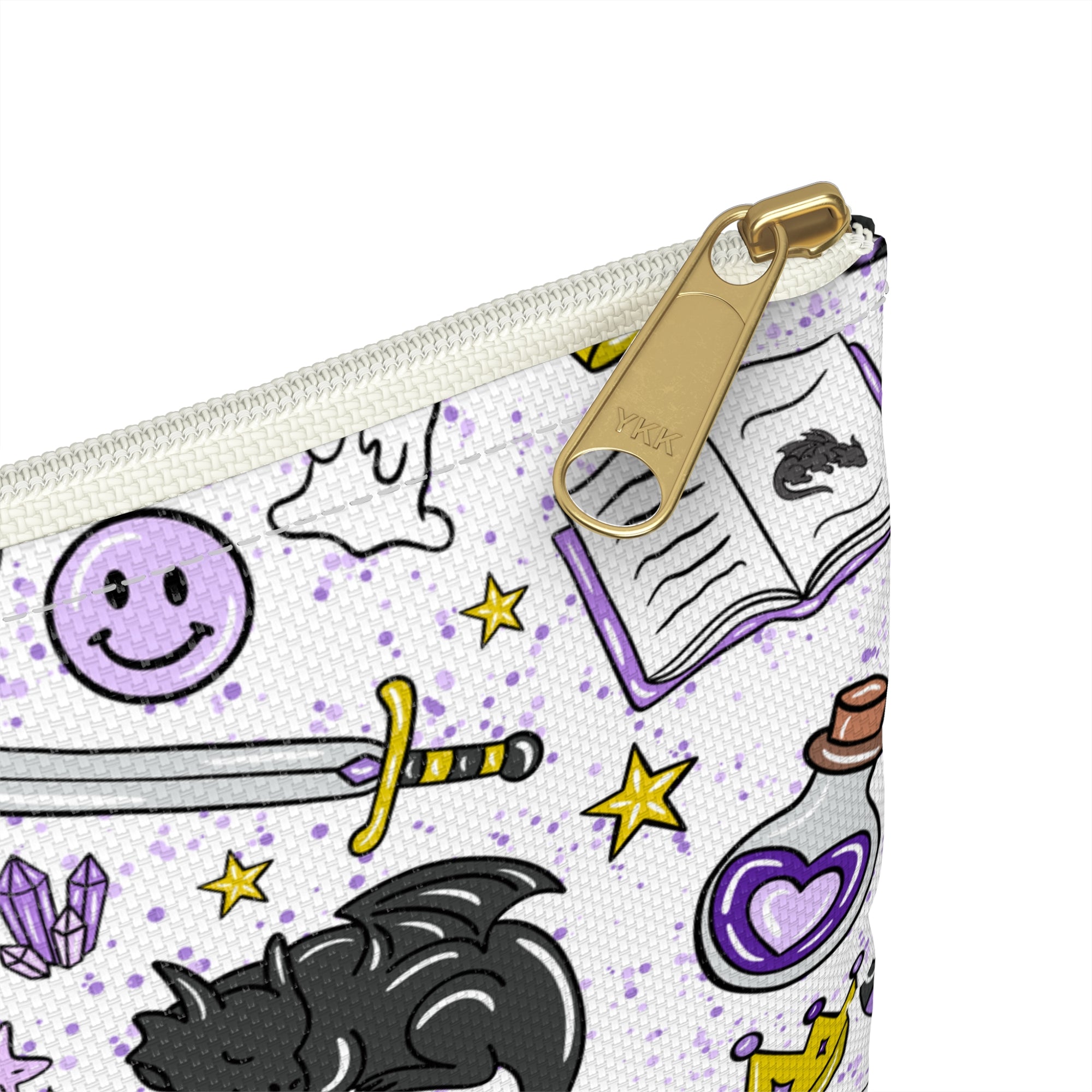 Whimsical Witch Accessory Pouch | Magic-Themed Makeup Bag, Halloween Gift, Cosplay Organizer, Cute Coin Purse, Fantasy Lover's Essential