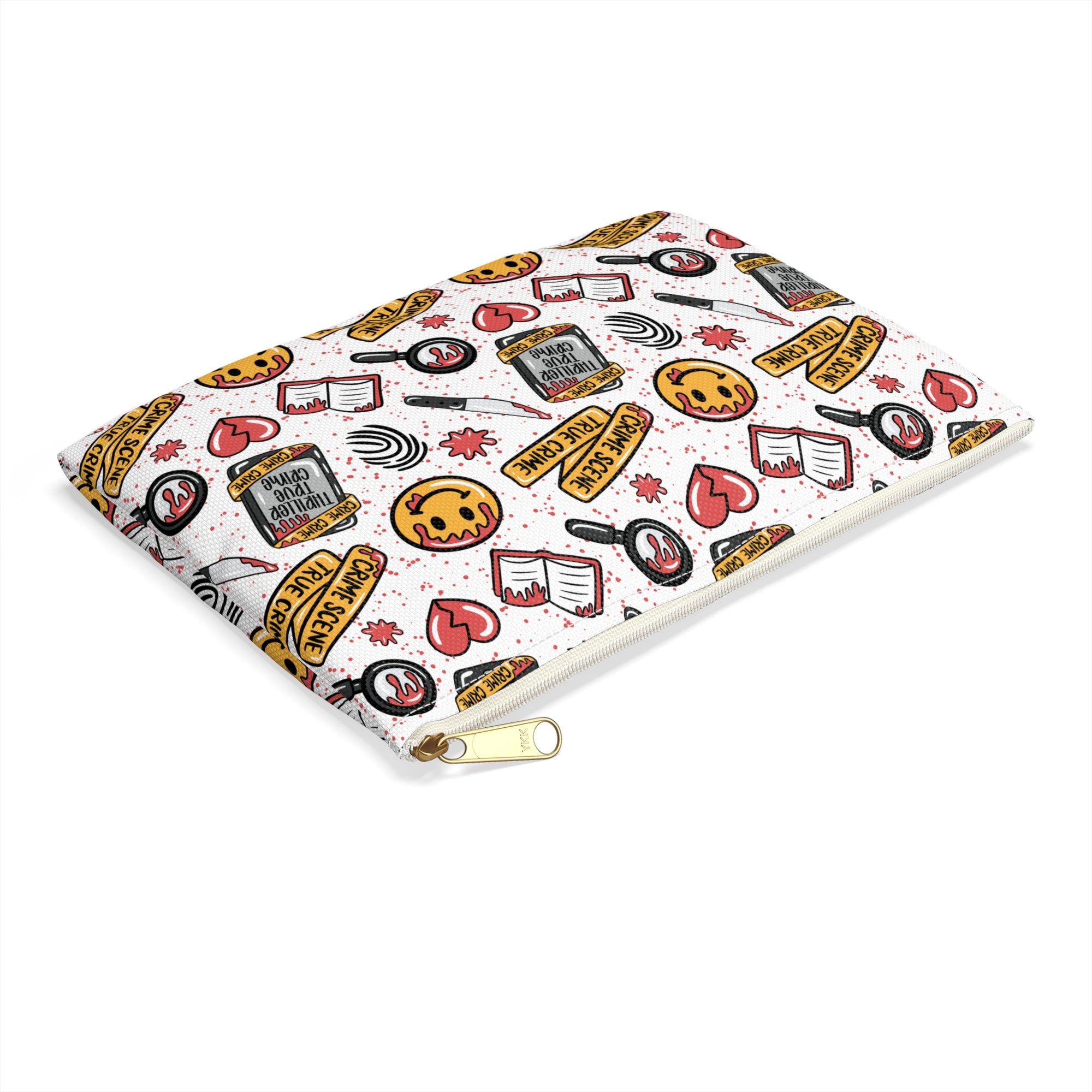 True Crime Accessory Pouch, Fun Storage Bag for Crime Lovers, Unique Gift for Crime Scene Enthusiasts, Travel Makeup Organizer, Cute [...]